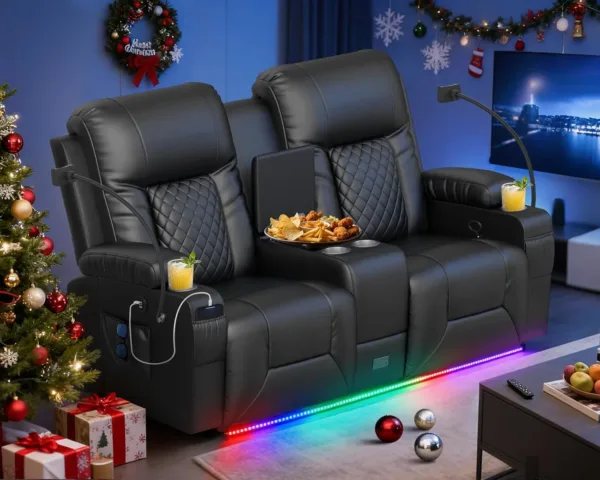 loveseat recliner console 7