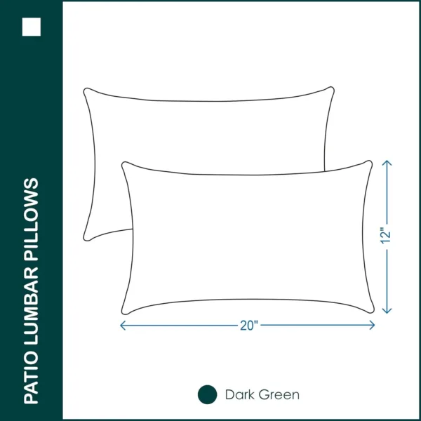 lumbar pillows waterproof green 4