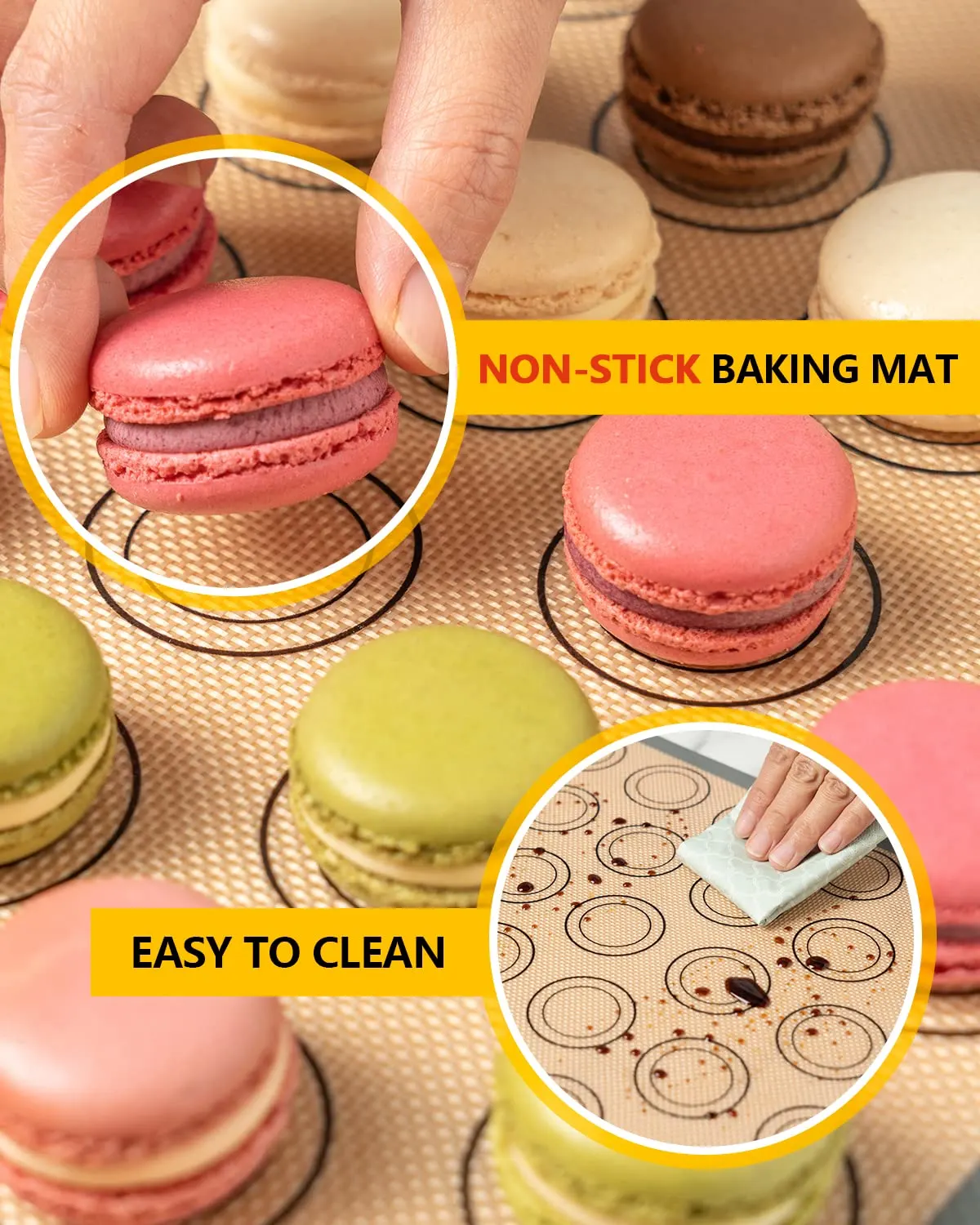 macaron baking mat set 3