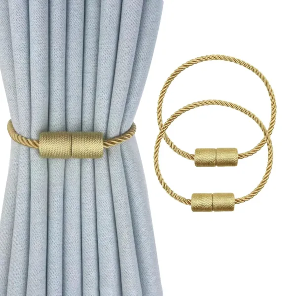 magnetic curtain tiebacks gold 1
