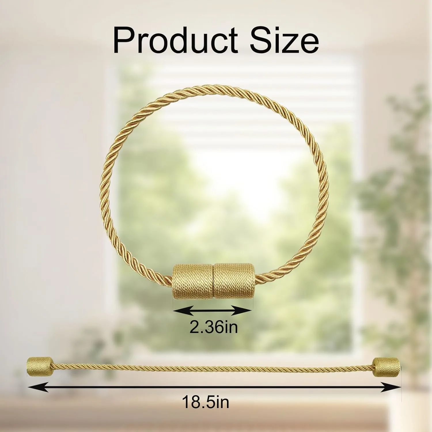 magnetic curtain tiebacks gold 2