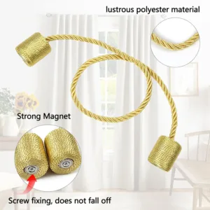 magnetic curtain tiebacks gold 3