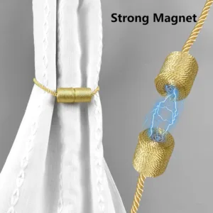 magnetic curtain tiebacks gold 4