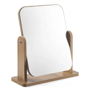 makeup mirror wood base 1