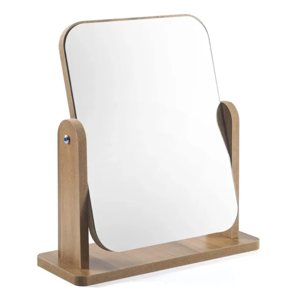 makeup mirror wood base 1