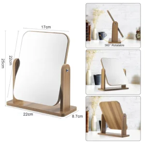 makeup mirror wood base 4