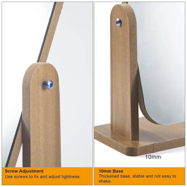 makeup mirror wood base 5