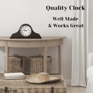 mantel clock wooden silent 5
