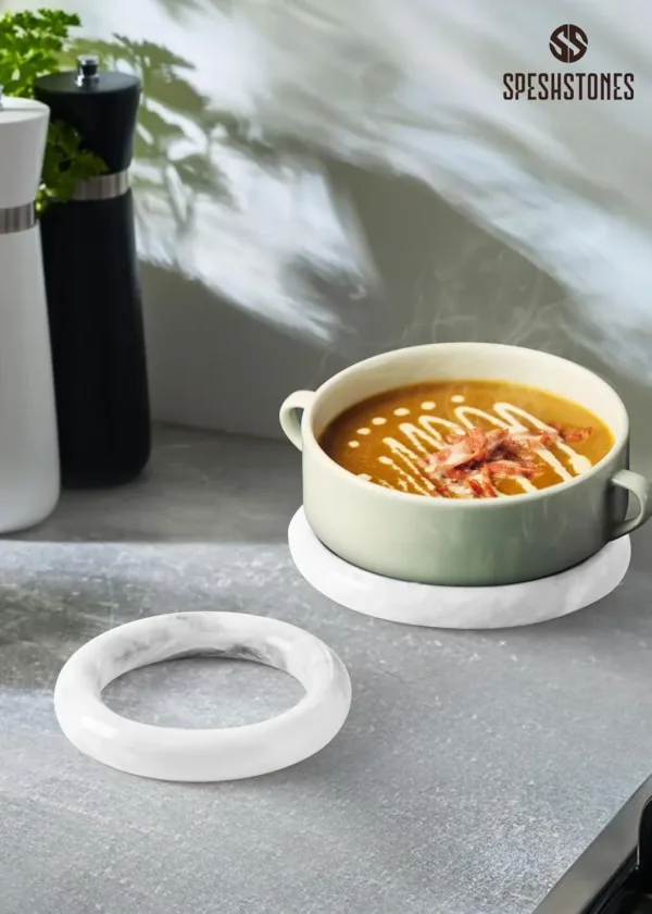 marble trivets set 2