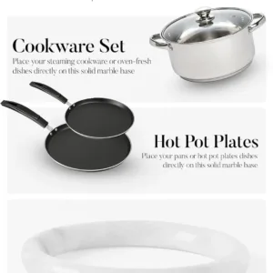 marble trivets set 4