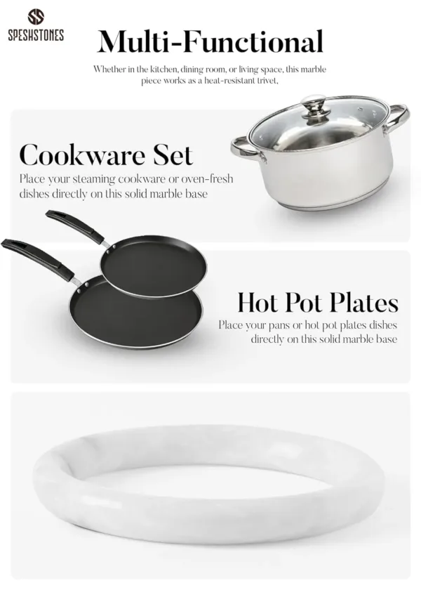 marble trivets set 4