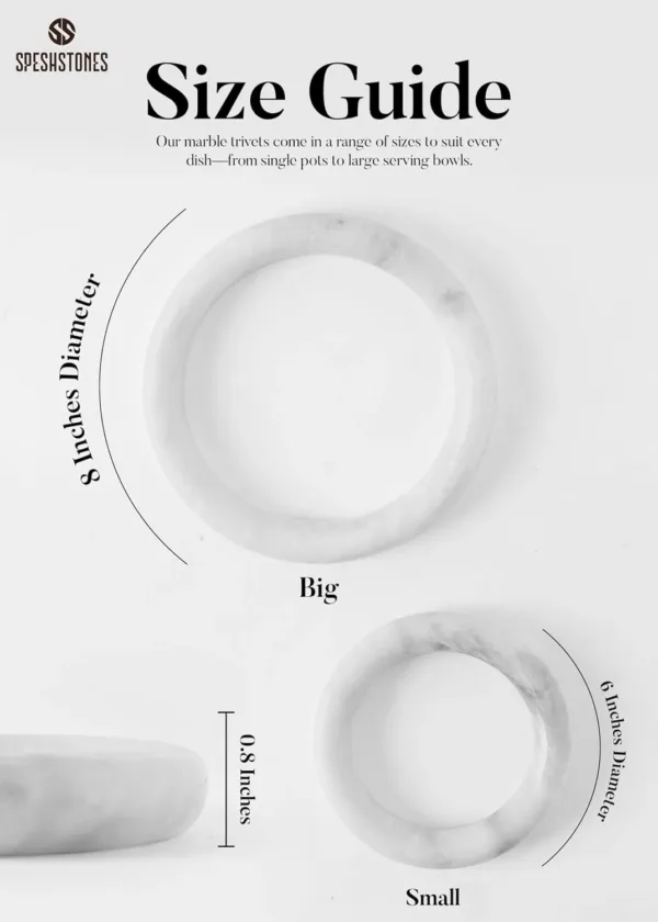 marble trivets set 6