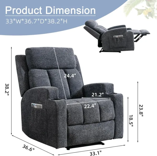 massage recliner chair heat 2