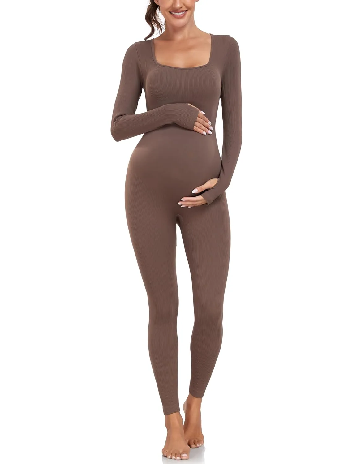 maternity bodysuit ribbed 1