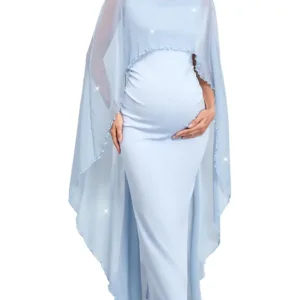 maternity dress cape sparkly 1