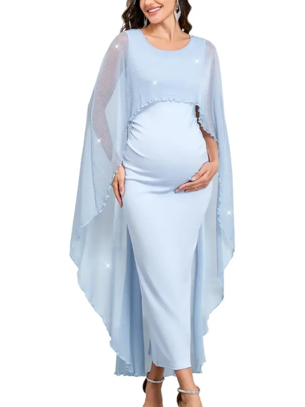 maternity dress cape sparkly 1