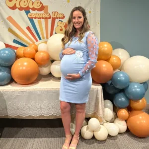 maternity dress floral mesh 2