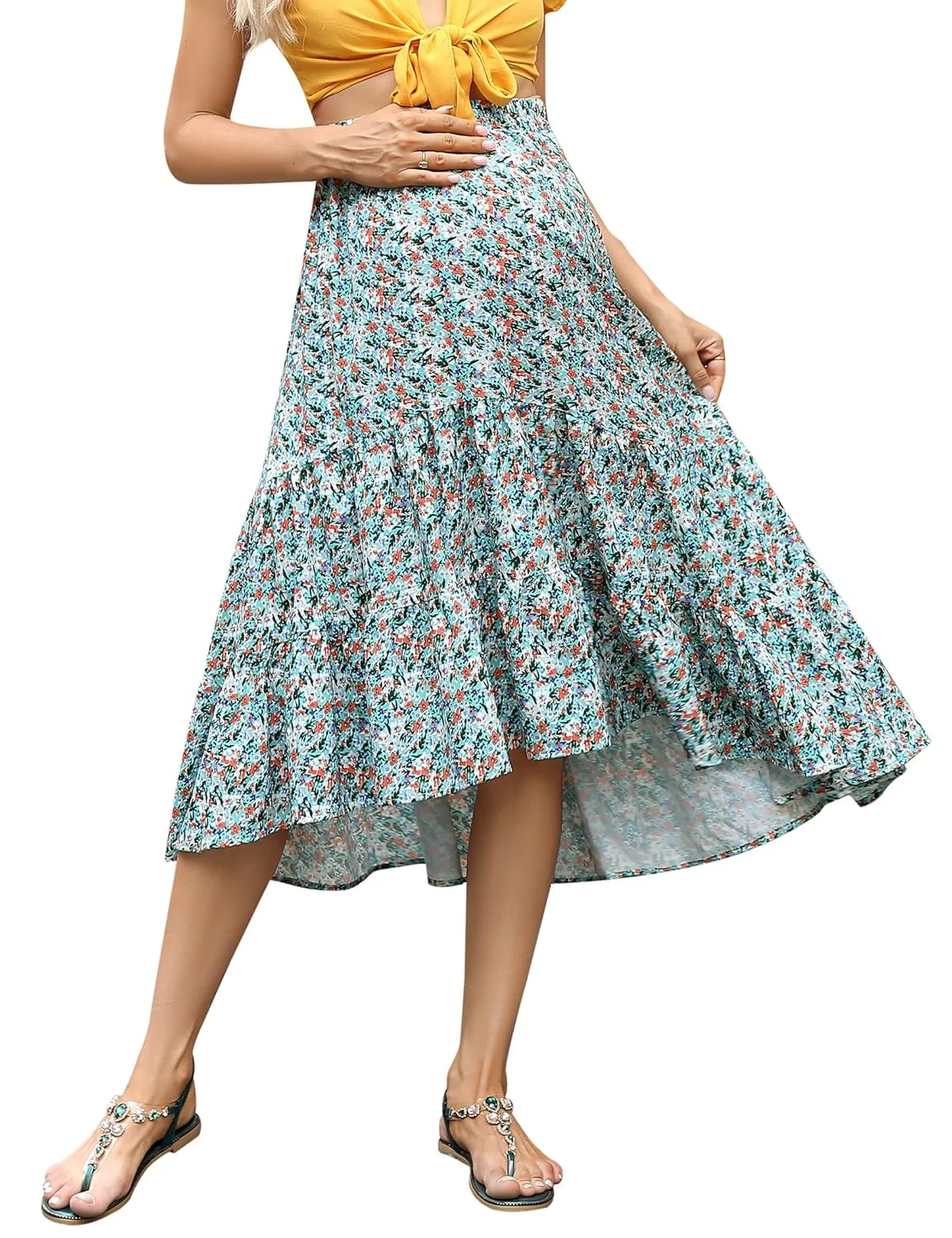 maternity dress pleated maxi 7