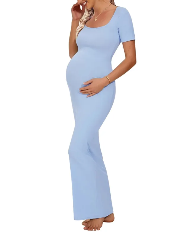 maternity dress ribbed bodycon 1