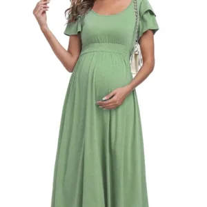 maternity dress ruffle sleeve 1