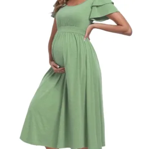 maternity dress ruffle sleeve 2