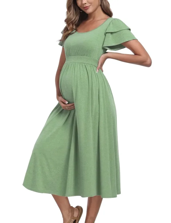 maternity dress ruffle sleeve 2