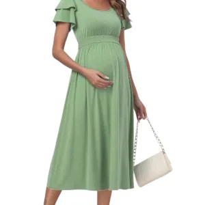 maternity dress ruffle sleeve 3