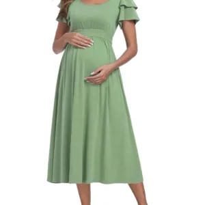 maternity dress ruffle sleeve 4