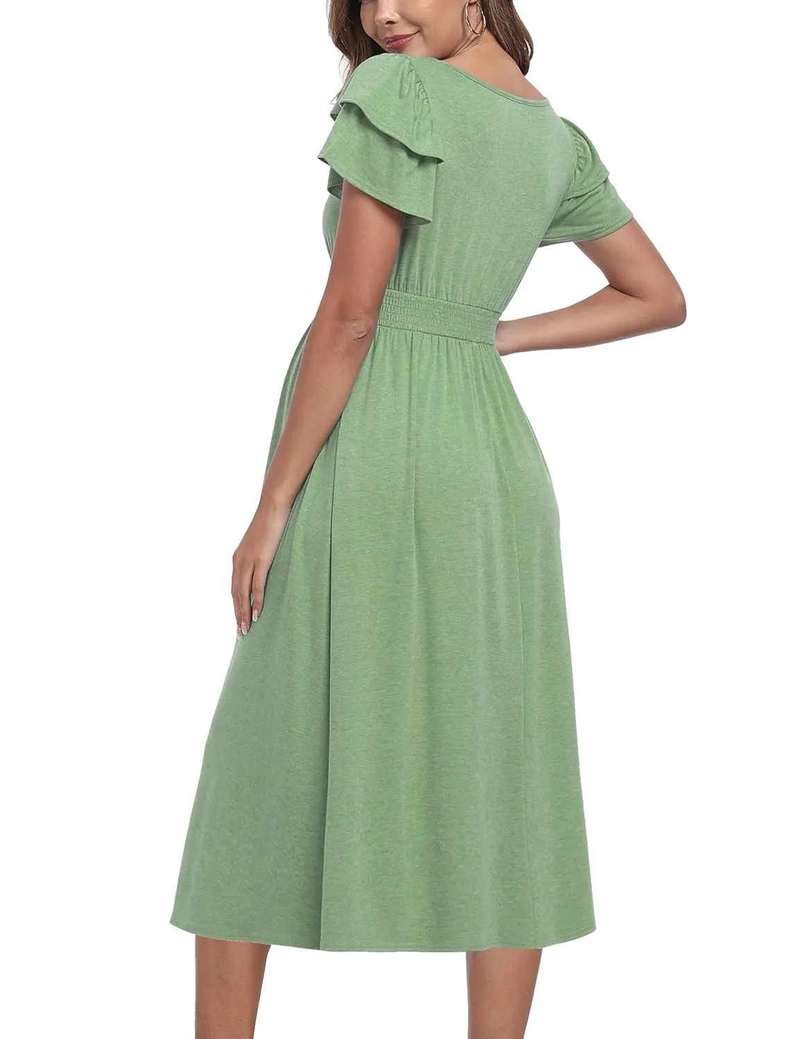 maternity dress ruffle sleeve 6