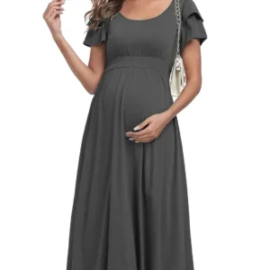 maternity dress ruffle sleeve 7