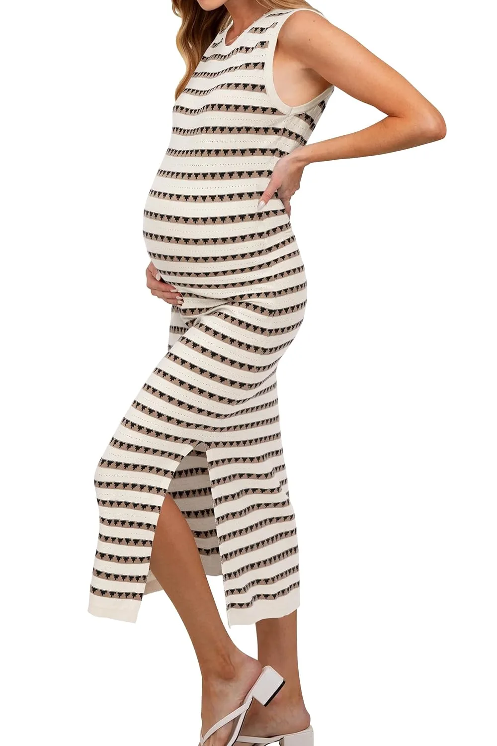 maternity dress sleeveless knit 1