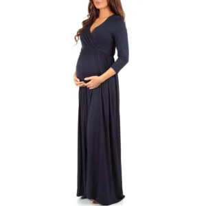 maternity dress v neck 2