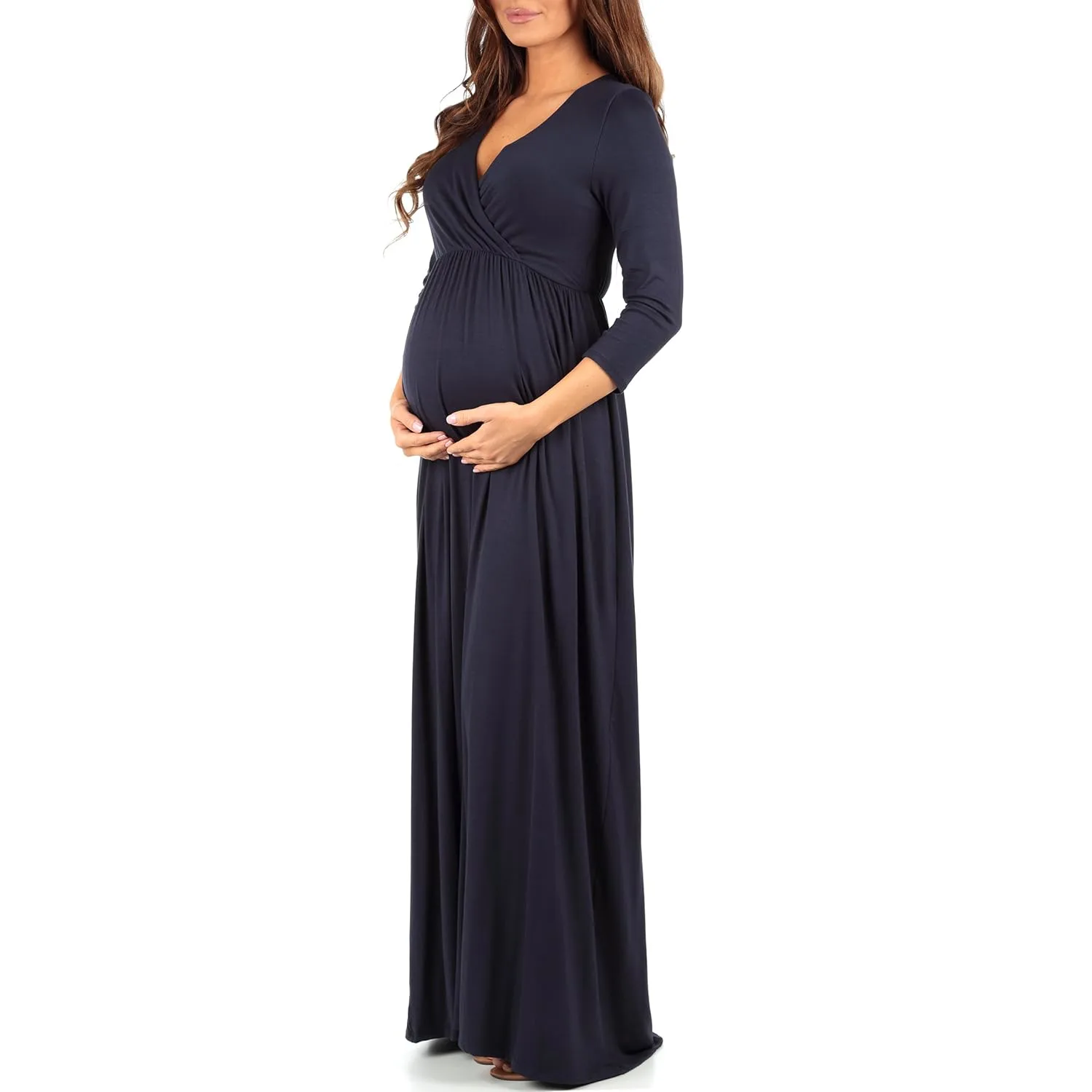 maternity dress v neck 2