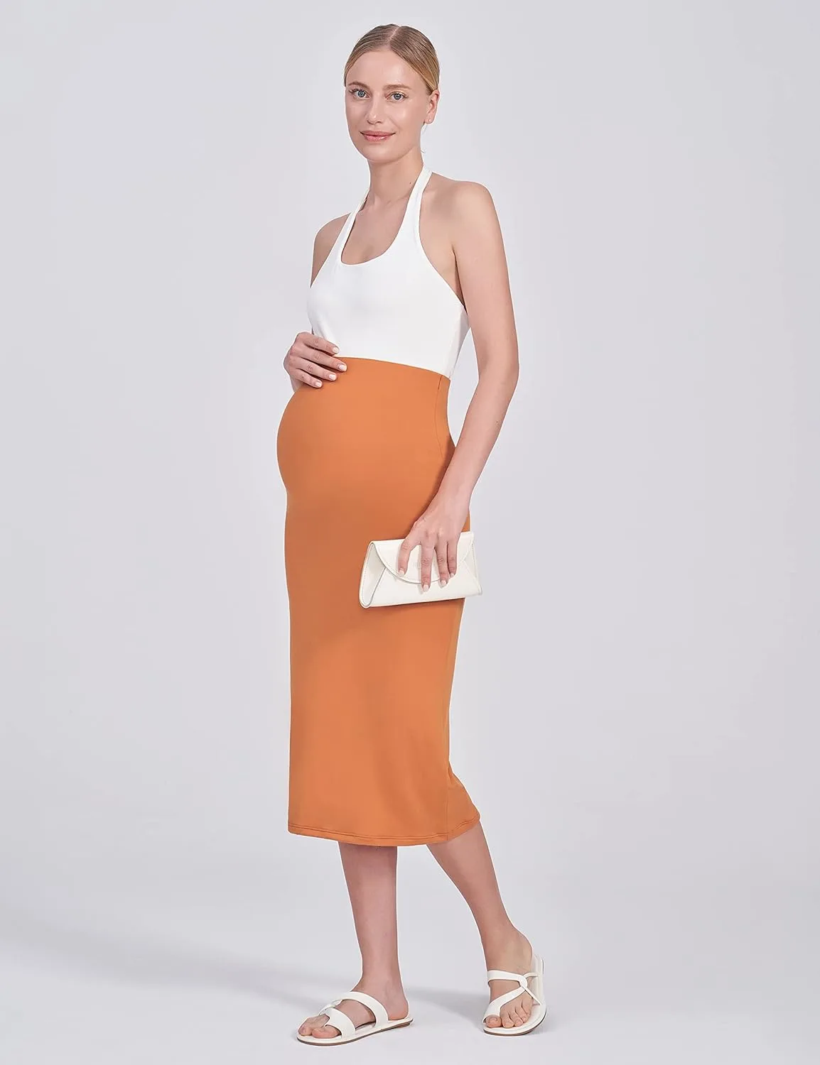 maternity high waisted skirt 6