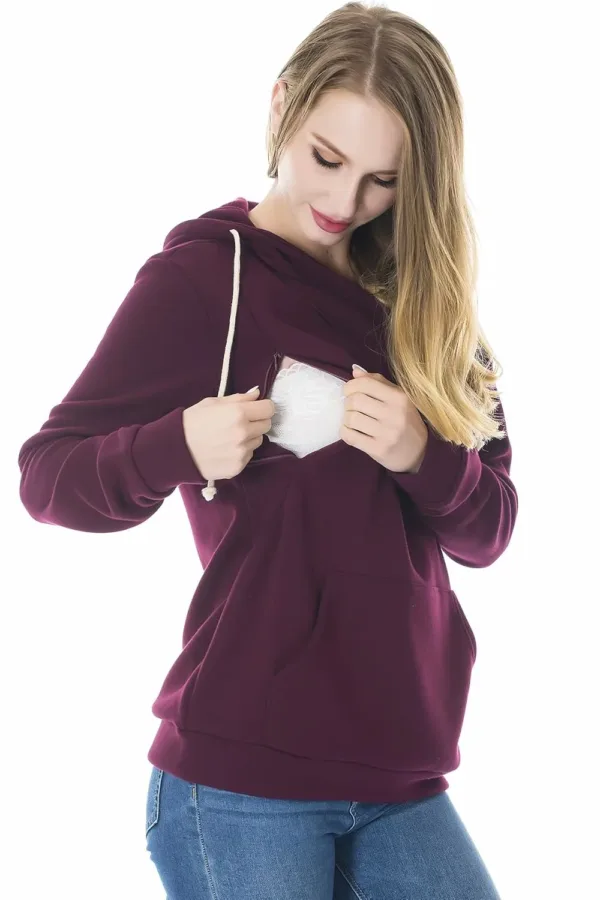 maternity hoodie breastfeeding 2