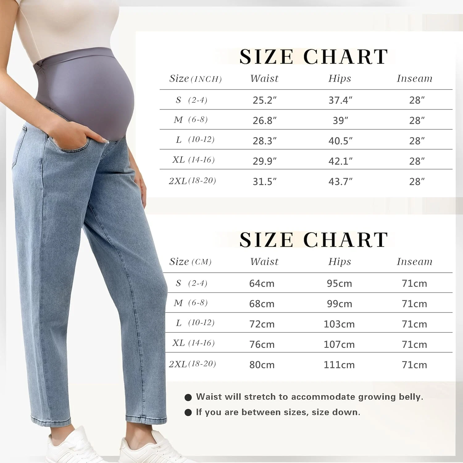 maternity jeans belly 5