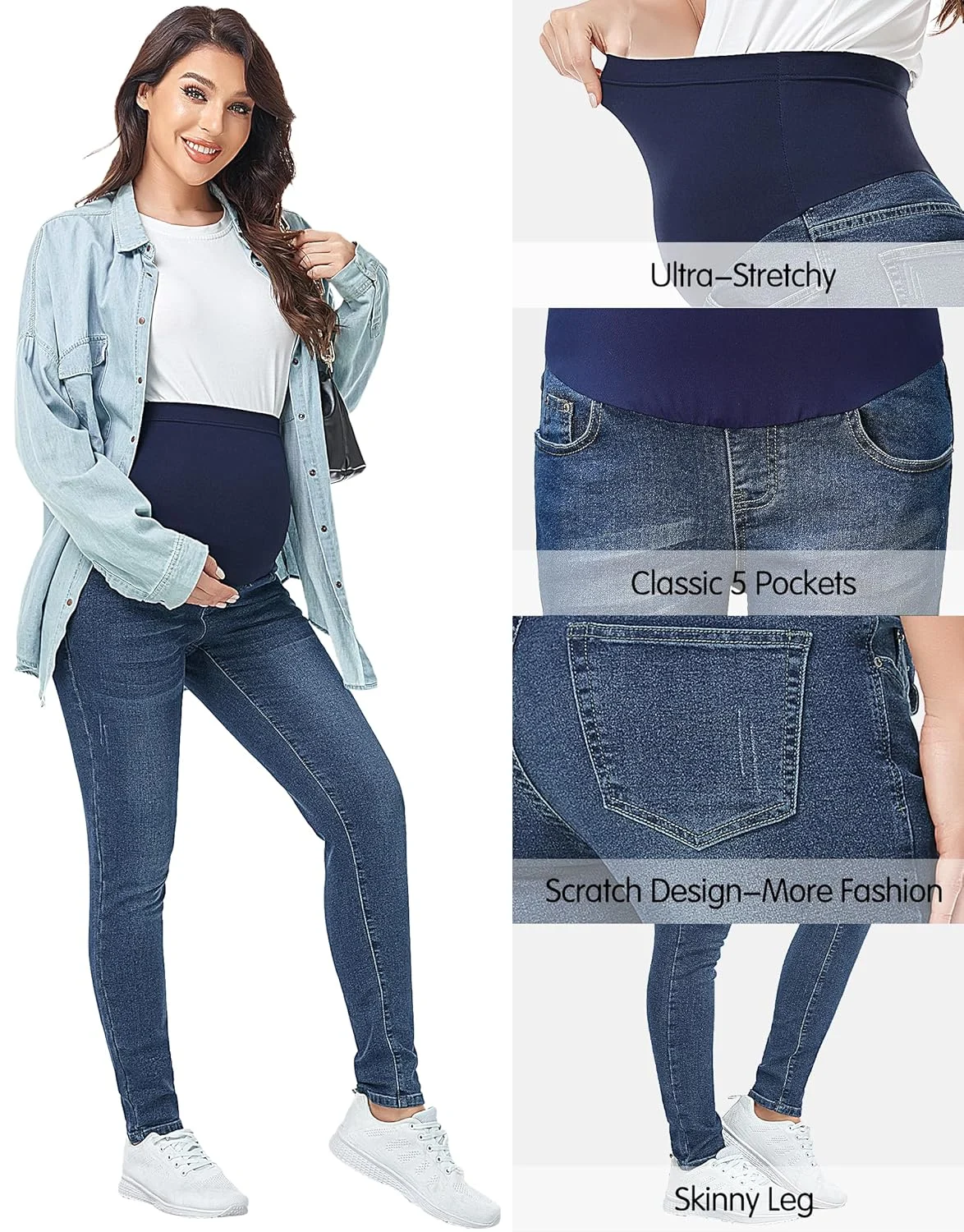 maternity jeans belly pockets 2