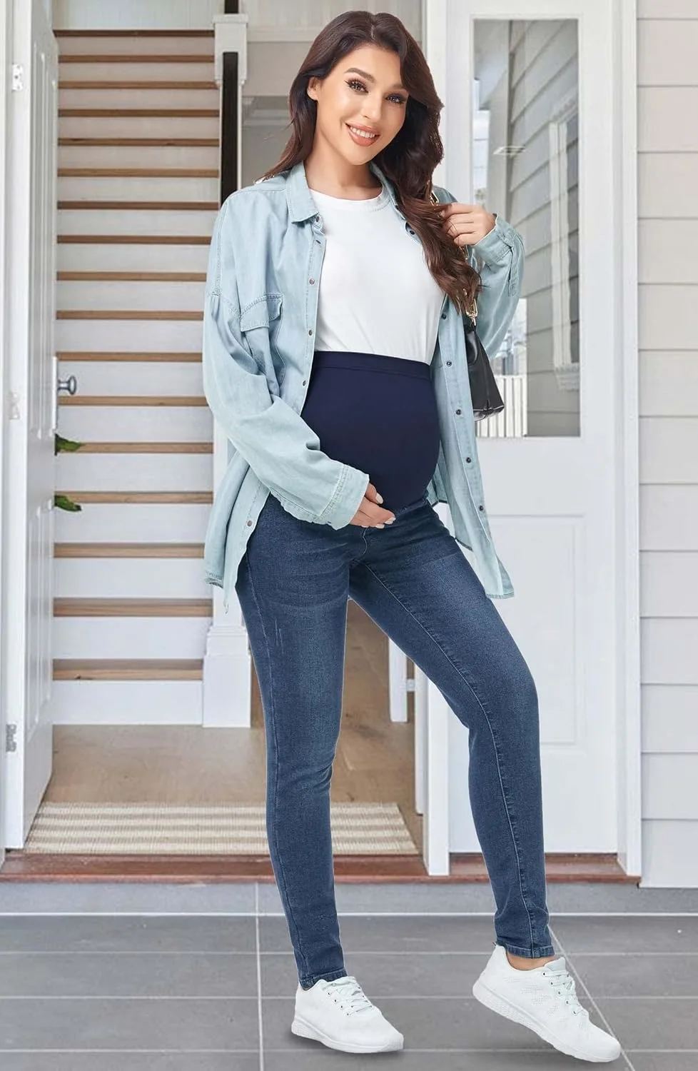 maternity jeans belly pockets 6