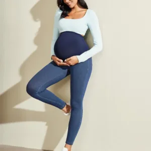 maternity jeans belly skinny 2