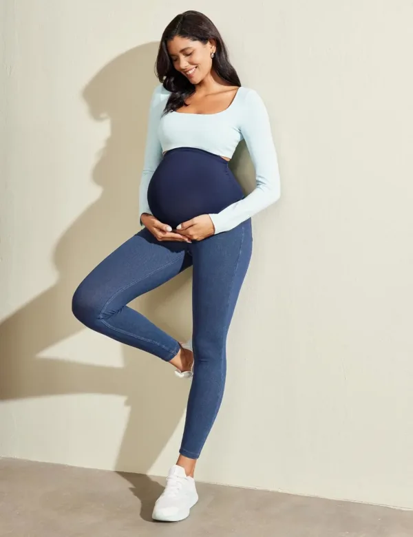 maternity jeans belly skinny 2