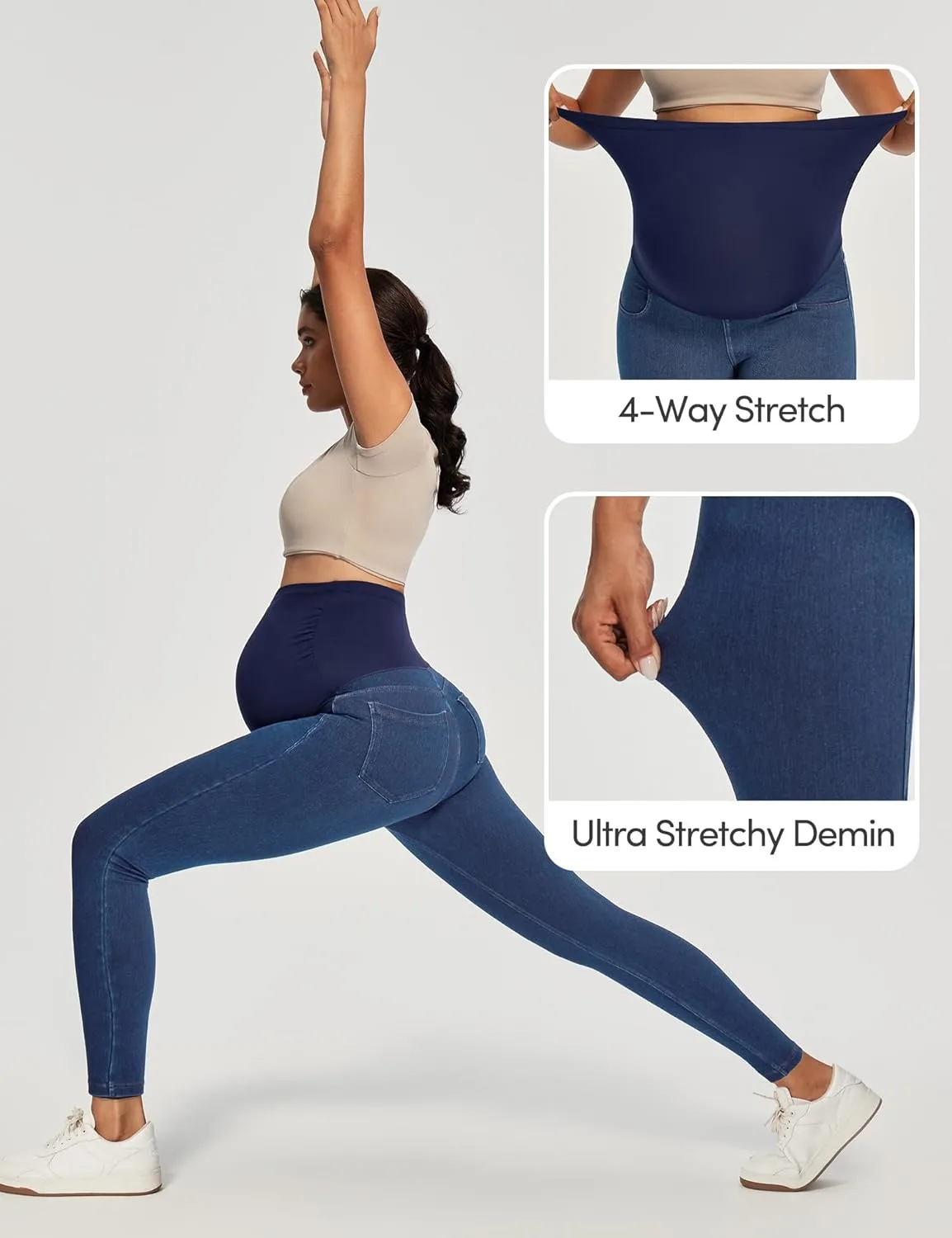 maternity jeans belly skinny 3