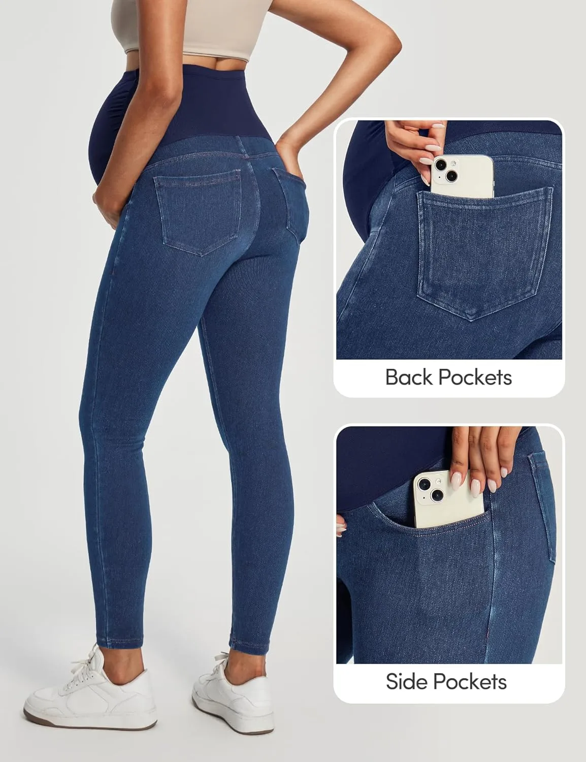 maternity jeans belly skinny 4