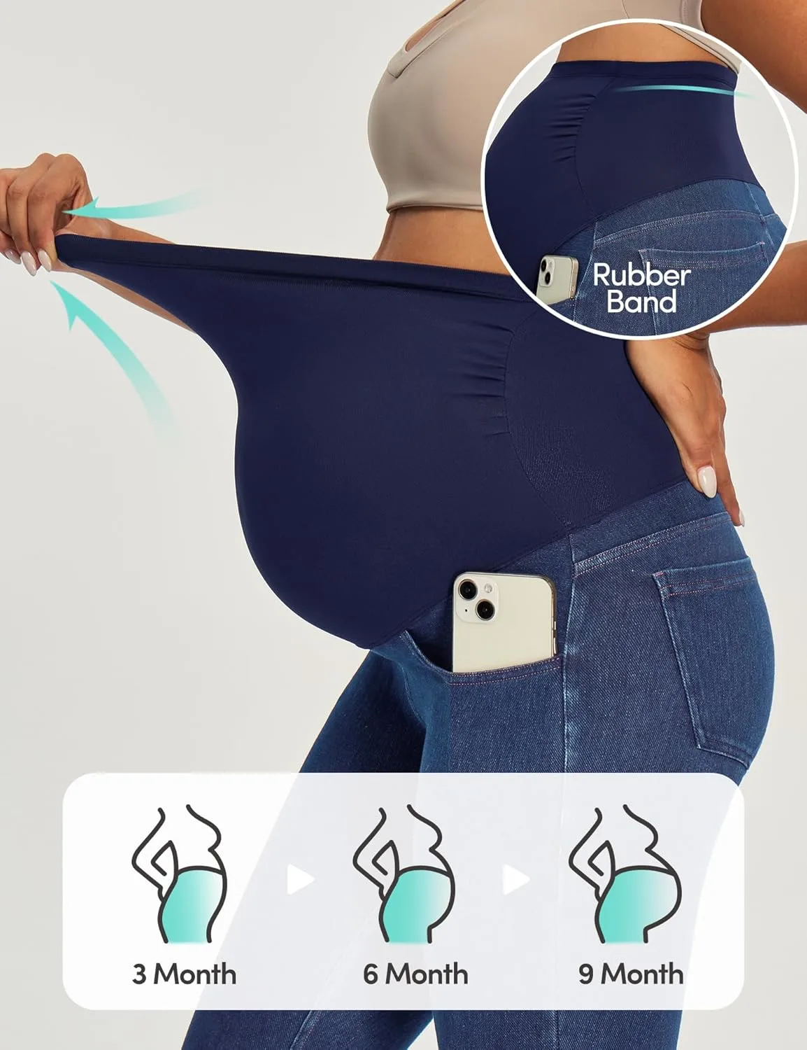 maternity jeans belly skinny 5