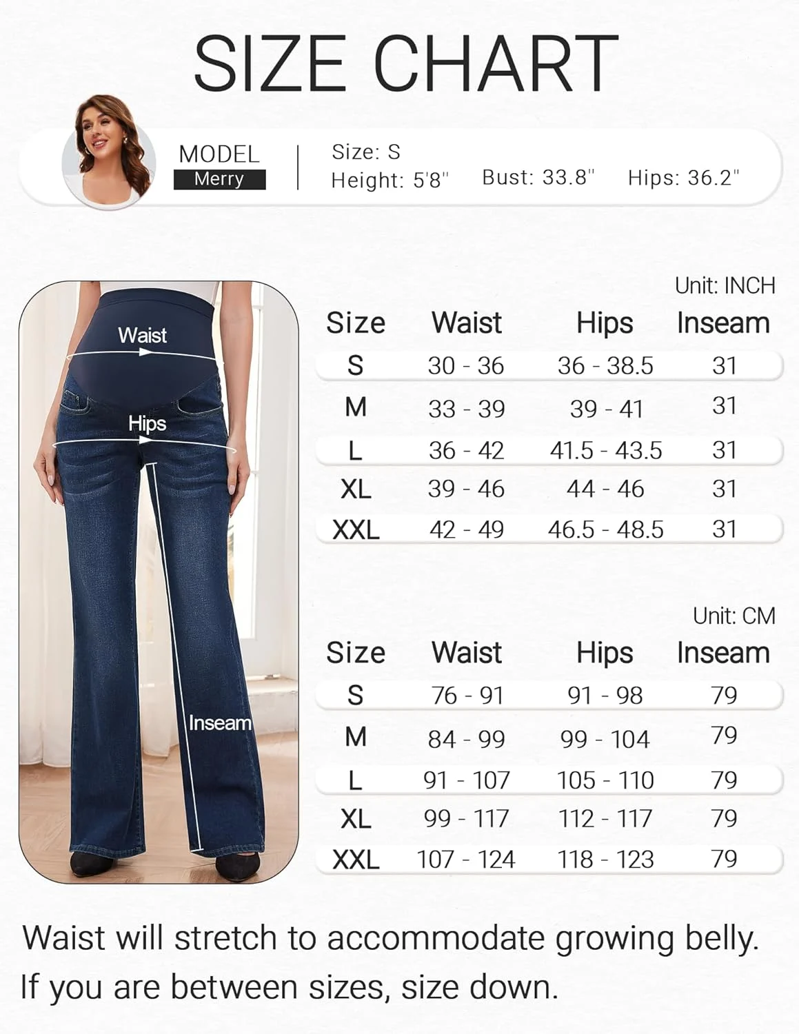 maternity jeans bootcut 6