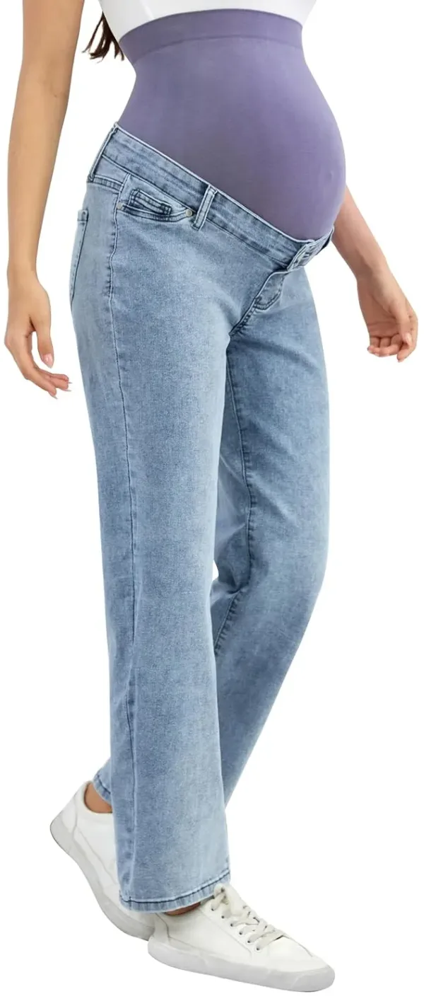 maternity jeans over belly 1