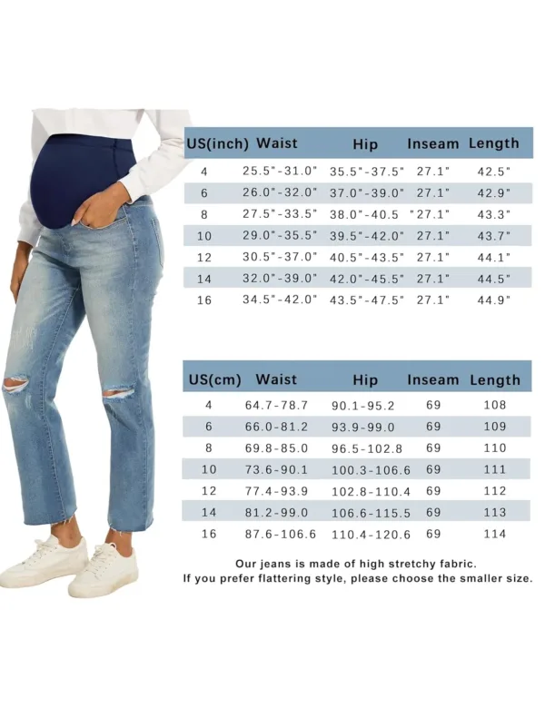 maternity jeans ripped straight 3