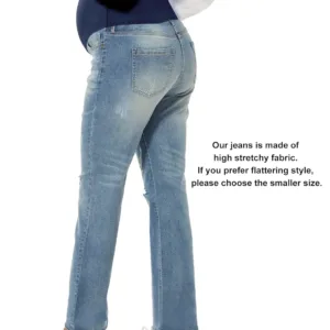 maternity jeans ripped straight 6