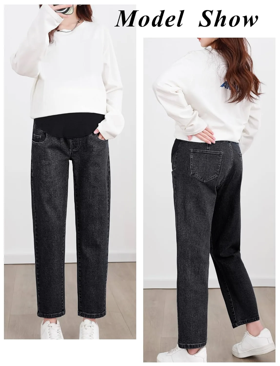 maternity jeans wide leg 5