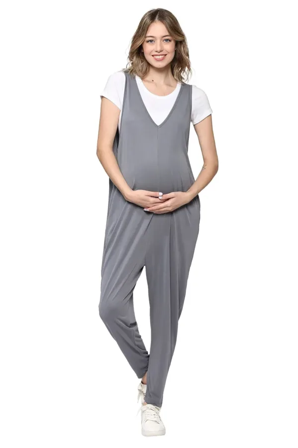 maternity jumpsuit sleeveless 1