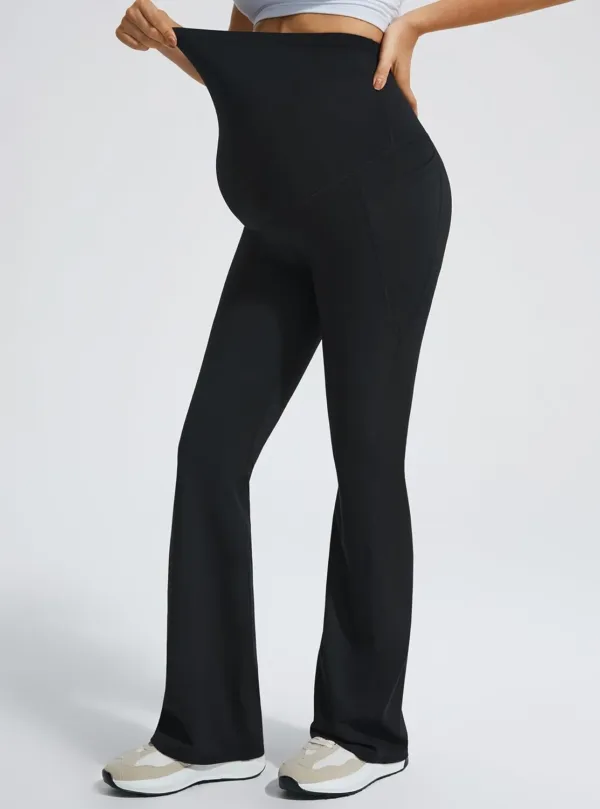 maternity leggings flare pocket 2